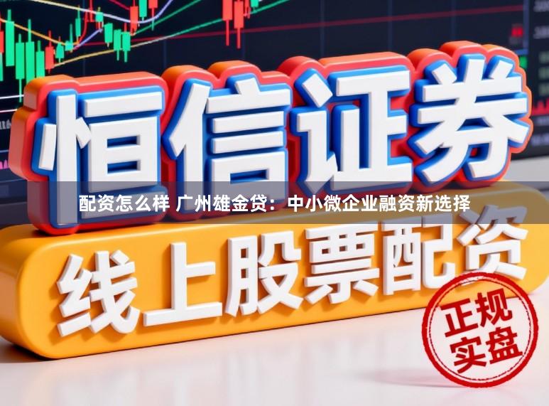 配资怎么样 广州雄金贷:中小微企业融资新选择