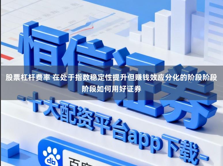 股票杠杆费率 在处于指数稳定性提升但赚钱效应分化的阶段阶段阶段如何用好证券