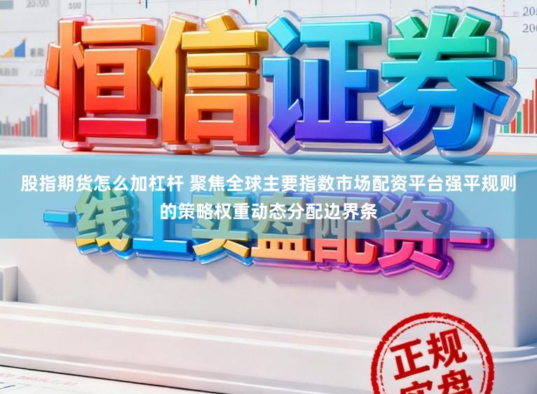 股指期货怎么加杠杆 聚焦全球主要指数市场配资平台强平规则的策略权重动态分配边界条