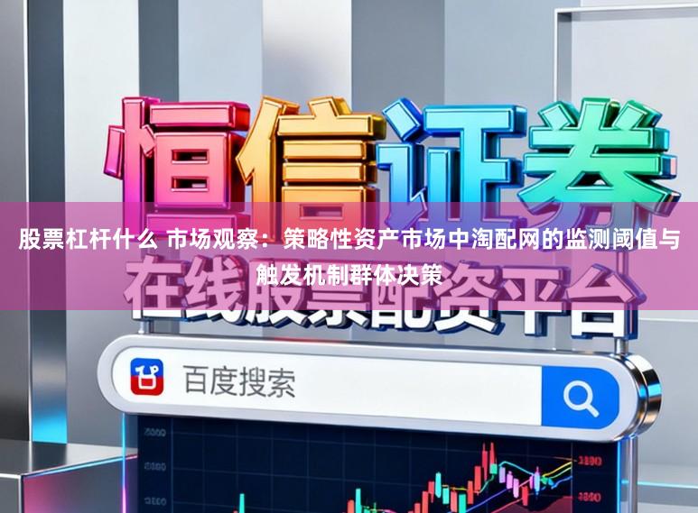 股票杠杆什么 市场观察：策略性资产市场中淘配网的监测阈值与触发机制群体决策